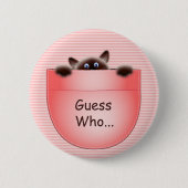 Quiz: Kat Ronde Button 5,7 Cm (Voorkant)