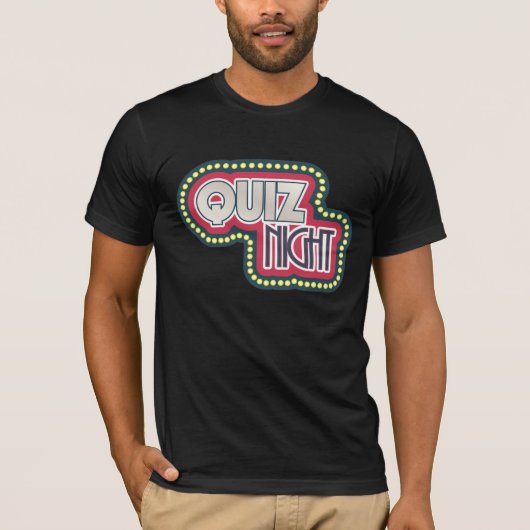 Quiz Night Trivia Party Bright Lights T-shirt (Voorkant)