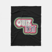 Quiz Night Trivia Party on Black Fleece Deken (Voorkant)