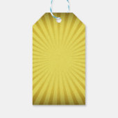 Quiz Night Trivia Party Yellow Sunburst Cadeaulabel (Achterkant)