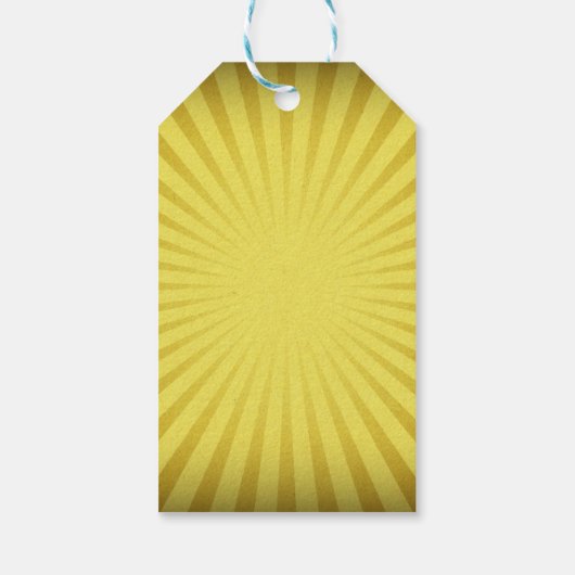 Quiz Night Trivia Party Yellow Sunburst Cadeaulabel (Achterkant)