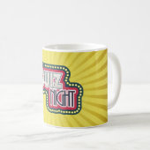 Quiz Night Trivia Party Yellow Sunburst Koffiemok (Voorkant rechts)