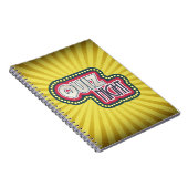 Quiz Night Trivia Party Yellow Sunburst Notitieboek (Rechterzijde)