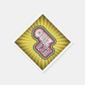 Quiz Night Trivia Party Yellow Sunburst Servet (Hoek)