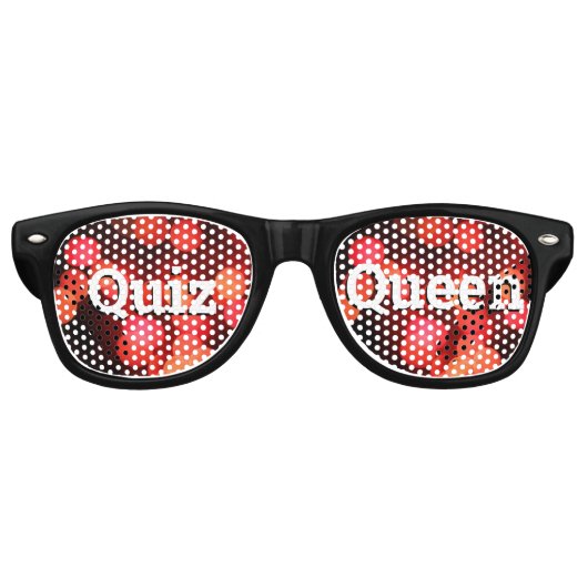 QUIZ QUEEN retro Shades / Zonnebril van de Fun Par (Voorkant)