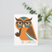 Quizik Owl Briefkaart (Staand voorkant)