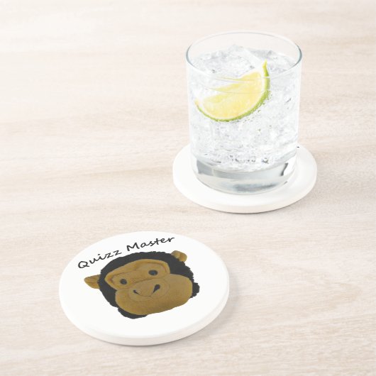 Quizz Master Zandsteen Onderzetter (Zijkant)