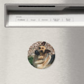 Quizzical German Shepherd Magneet (Insitu (Vaatwasser))
