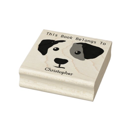 Quizzical Happy Dog Dit boek is van Rubberstempel (Stempel)