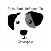 Quizzical Happy Dog Dit boek is van Rubberstempel (Afrduk)