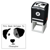 Quizzical Happy Dog Dit boek is van Zelfinktende Stempel (In situ)