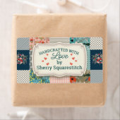 Qulter quilting florale strepen blokquilt etiket (Insitu)