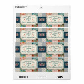 Qulter quilting florale strepen blokquilt etiket (Full Sheet)