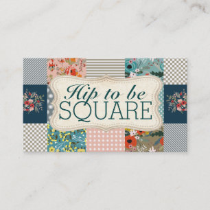 Qulter quilting florale strepen blokquilt visitekaartje