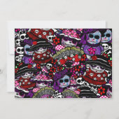 QUNICEANERA Dag van de dode suikerschedel 16 Kaart (Achterkant)