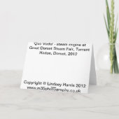 "QUO VADIS" - DE MOTOR VAN DE STOOM KAART (Achterkant)