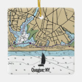 Quogue NY Nautical Chart Keramisch Ornament (Voorkant)