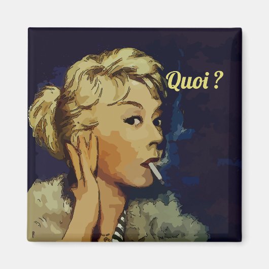 Quoi, wat? Tekst wijzigen Magneet (Voorkant)