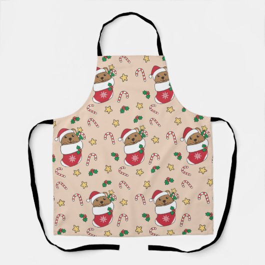 Quokka All-Over Print Apron voor kerstmis Schort (Voorkant)