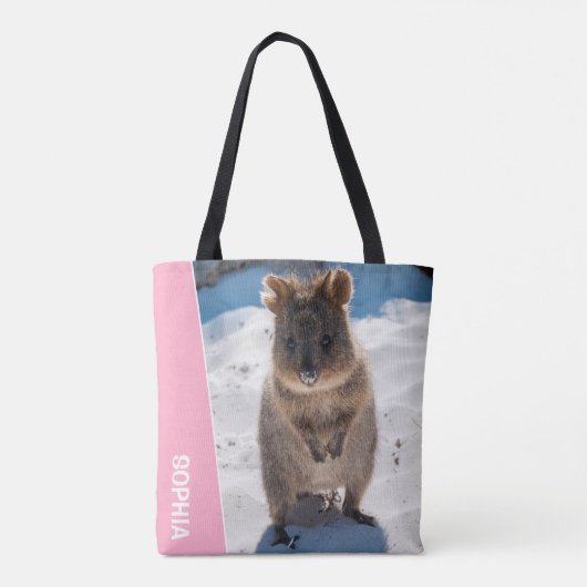Quokka Australia Cute Animal on the Beach Photo Tote Bag (Achterkant)