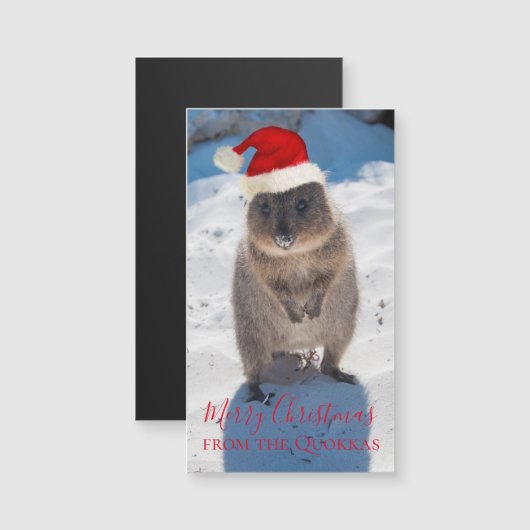 Quokka Australia Happy Merry Kerstmis (Voorkant / Achterkant)