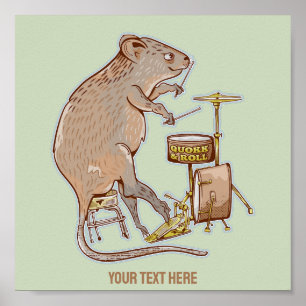 Quokka Australische Dierdrummer Poster