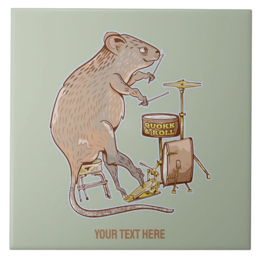 Quokka Australische Dierdrummer Tegeltje (Voorkant)