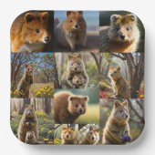 Quokka Chronicles: een hartverwarmende fotocollage Papieren Bordje (Voorkant)