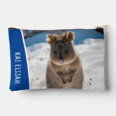 Quokka Cute Animal on the Beach Australia Blue Etui (Achterkant)