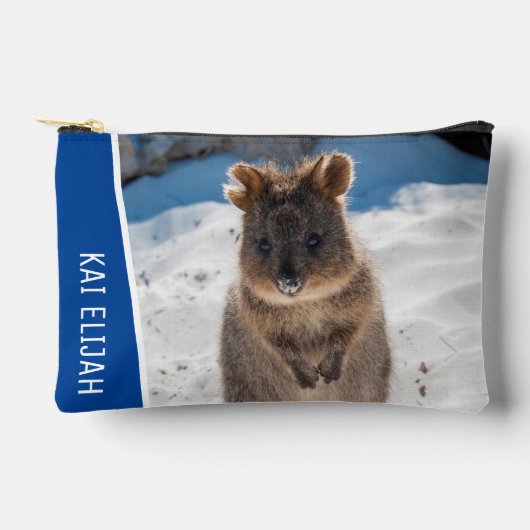 Quokka Cute Animal on the Beach Australia Blue Etui (Voorkant)