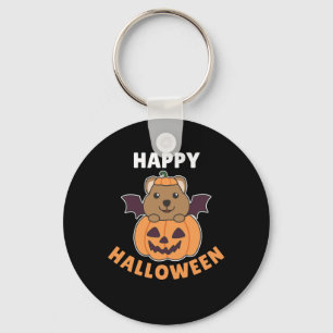 Quokka Gelukkig Halloween Pompoen Bat Kostuum Sleutelhanger