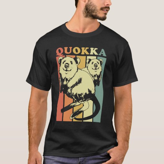 Quokka Gestreift T-shirt (Voorkant)