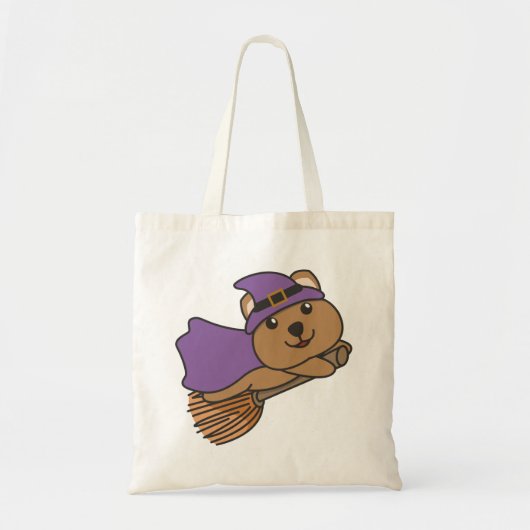 Quokka Halloween Witch Kinder Witch Costume Canvas Tote Bag (Voorkant)