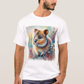 Quokka in a Vibrant Dreamscape 210824AREF143 - Wat T-shirt (Voorkant)