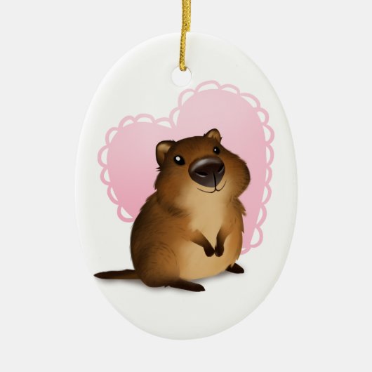 Quokka Keramisch Ornament (Voorkant)