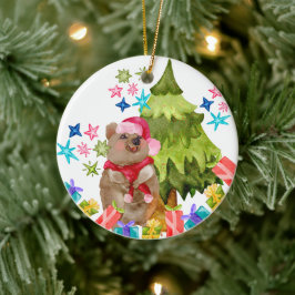 Quokka Kerst Keramisch Ornament