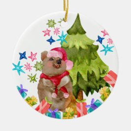 Quokka Kerst Keramisch Ornament