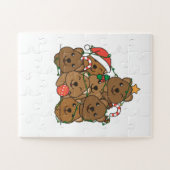 Quokka kerstboom Funny Animal Kerstmis Legpuzzel (Horizontaal)