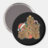 Quokka kerstboom Funny Animal Kerstmis Magne Magneet (Voorkant / Achterkant)