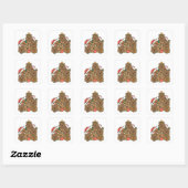 Quokka kerstboom Funny Animal Kerstmis Vierkante Sticker (Vel)