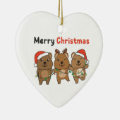 Quokka kerstcadeautje Quokka Merry Kerstmis Ceram Keramisch Ornament (Rechts)