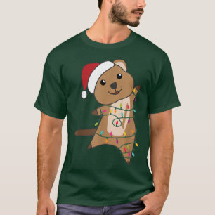 Quokka kerstdieren met feiele lampjes Wi T-shirt