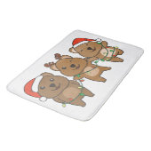 Quokka kerstdieren met kerst badmat (Gekanteld)