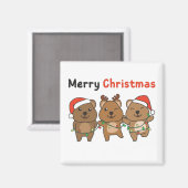 Quokka Kerstmis Quokka Merry Kerstmis Magne Magneet (Voorkant / Achterkant)