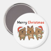 Quokka Kerstmis Quokka Merry Kerstmis Magne Magneet (Voorkant / Achterkant)