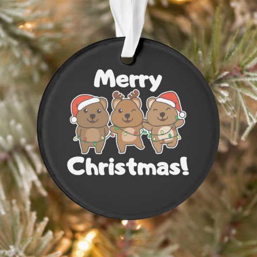 Quokka Kerstmis Quokka Merry Kerstmis Ornament (Boom)