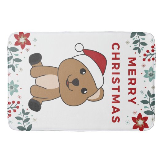 Quokka kerstwinter badmat (Voorkant)