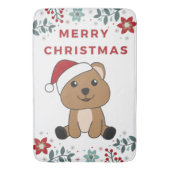 Quokka kerstwinter badmat (Voorkant Verticaal)