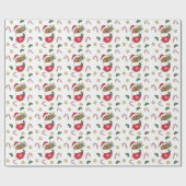 Quokka kerstwinterdieren cadeaupapier (Vlak)