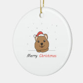 Quokka kerstwinterdieren keramisch ornament (Links)